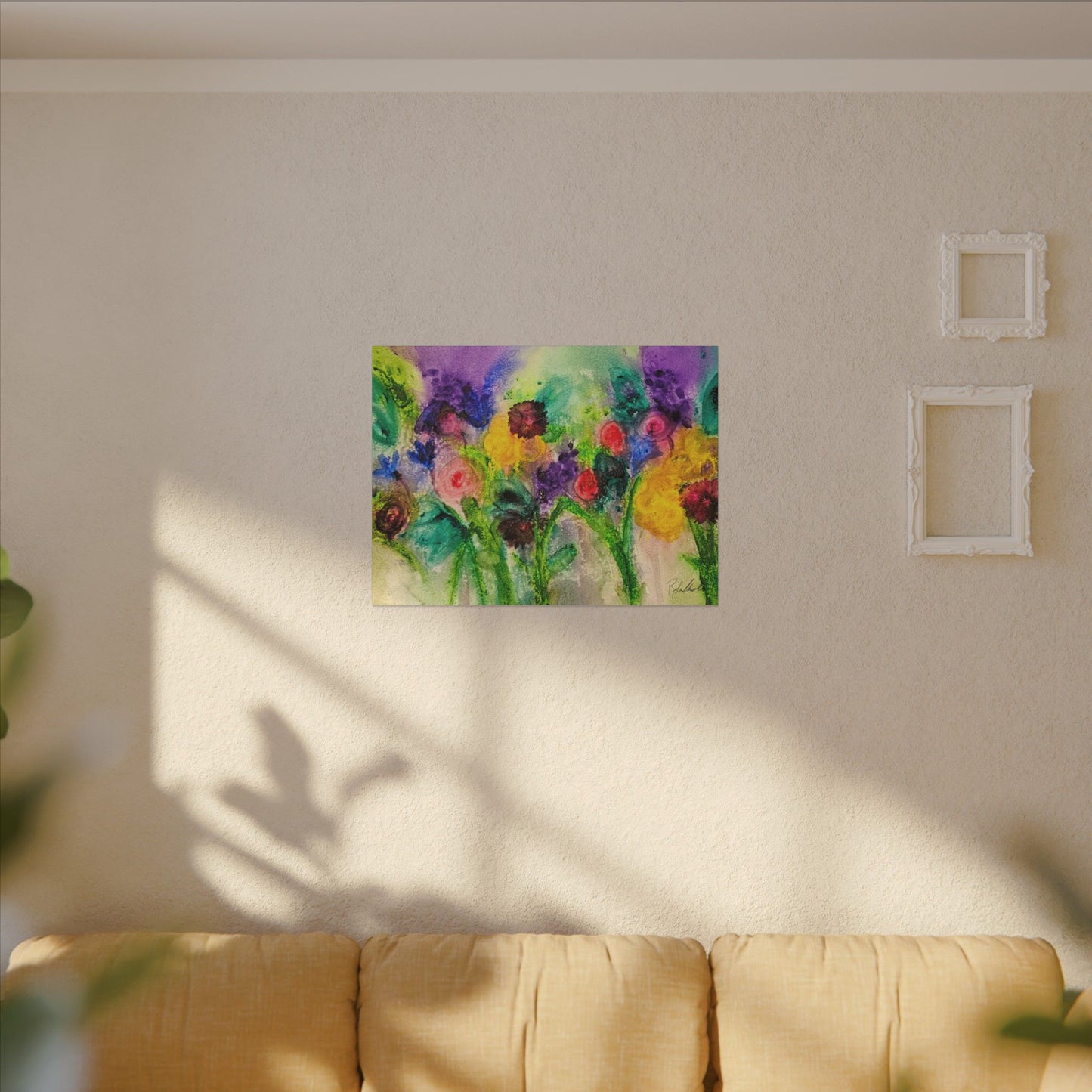 Abstract Flowers Canvas Gallery Wrap