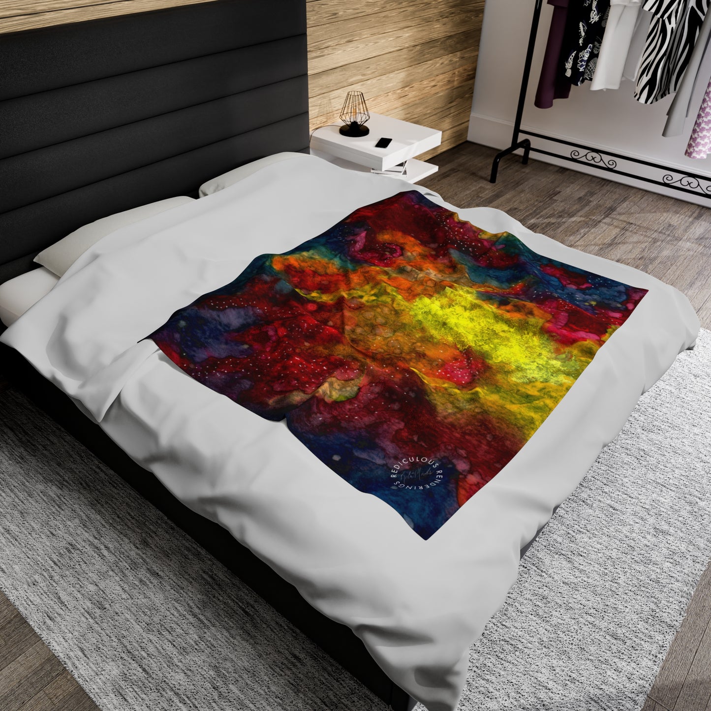 Sunset Clouds Galaxy Velveteen Plush Blanket