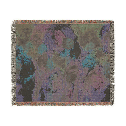 Floral Impressionist Woven Blanket