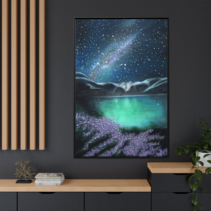 Night Sky over Spring Lake Framed Wall Art