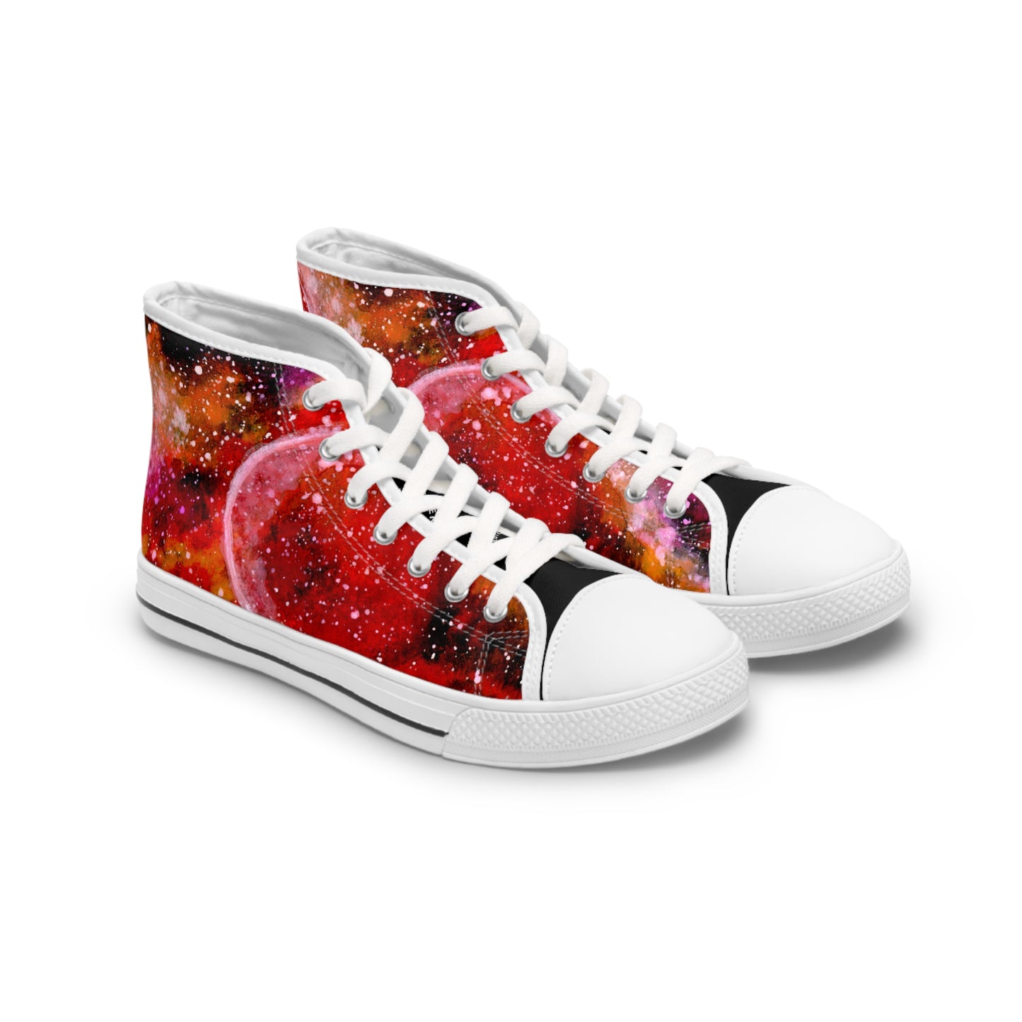 Orange Moons Galaxy Unisex Classic High Top Sneakers