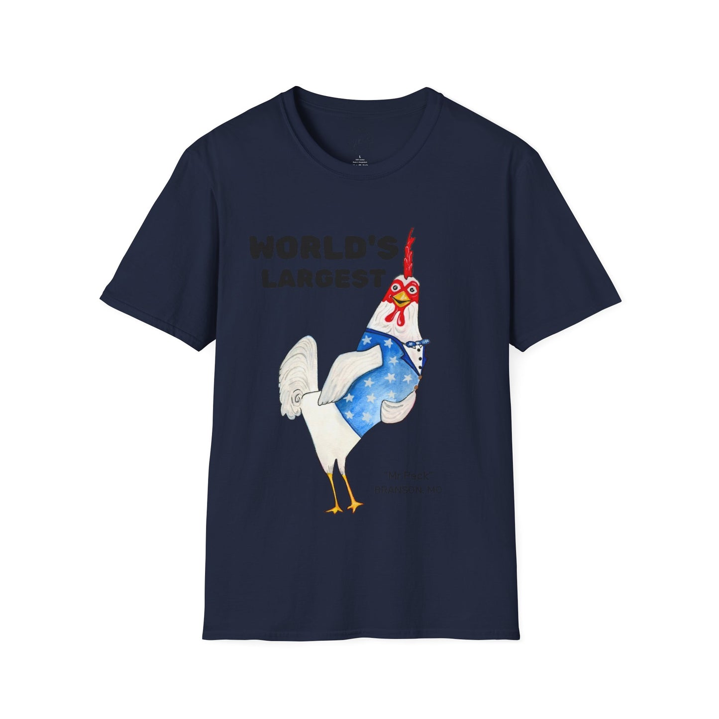 World's Largest Chicken T-Shirt — Funny Patriotic Rooster Tee