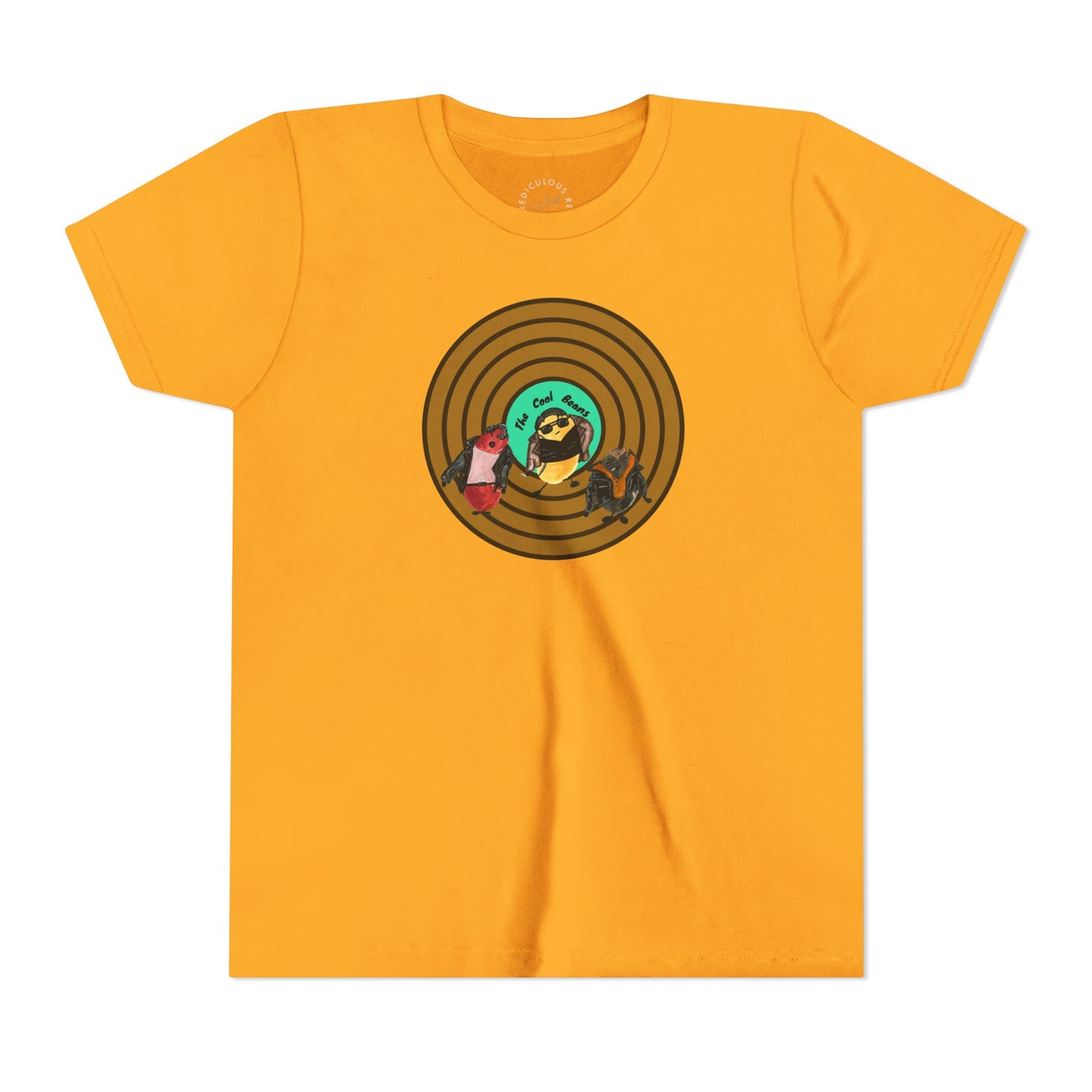 Youth Tee — Cute Cool Beans Retro Vinyl Graphic