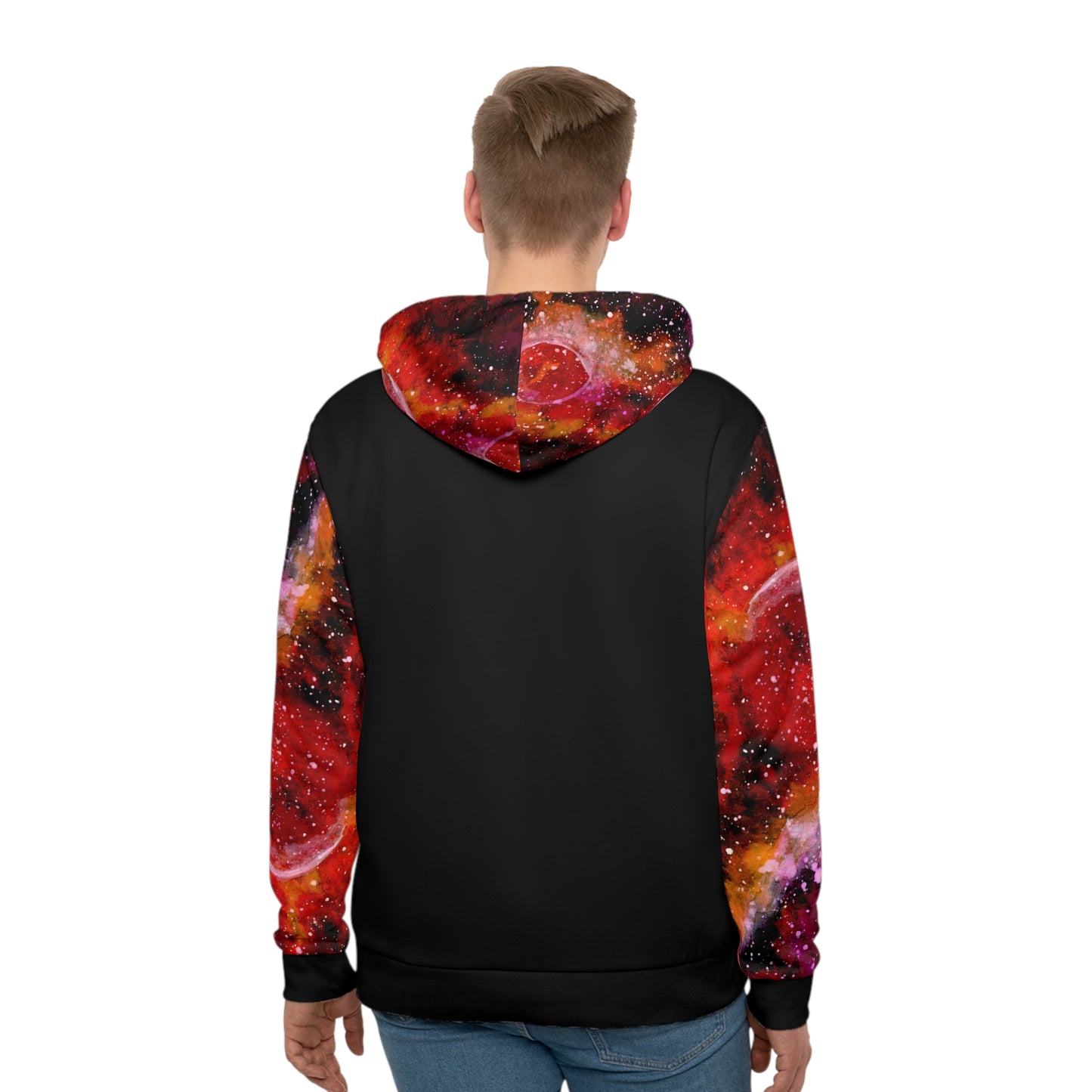 Orange Moons Galaxy Unisex Fashion Hoodie (AOP)