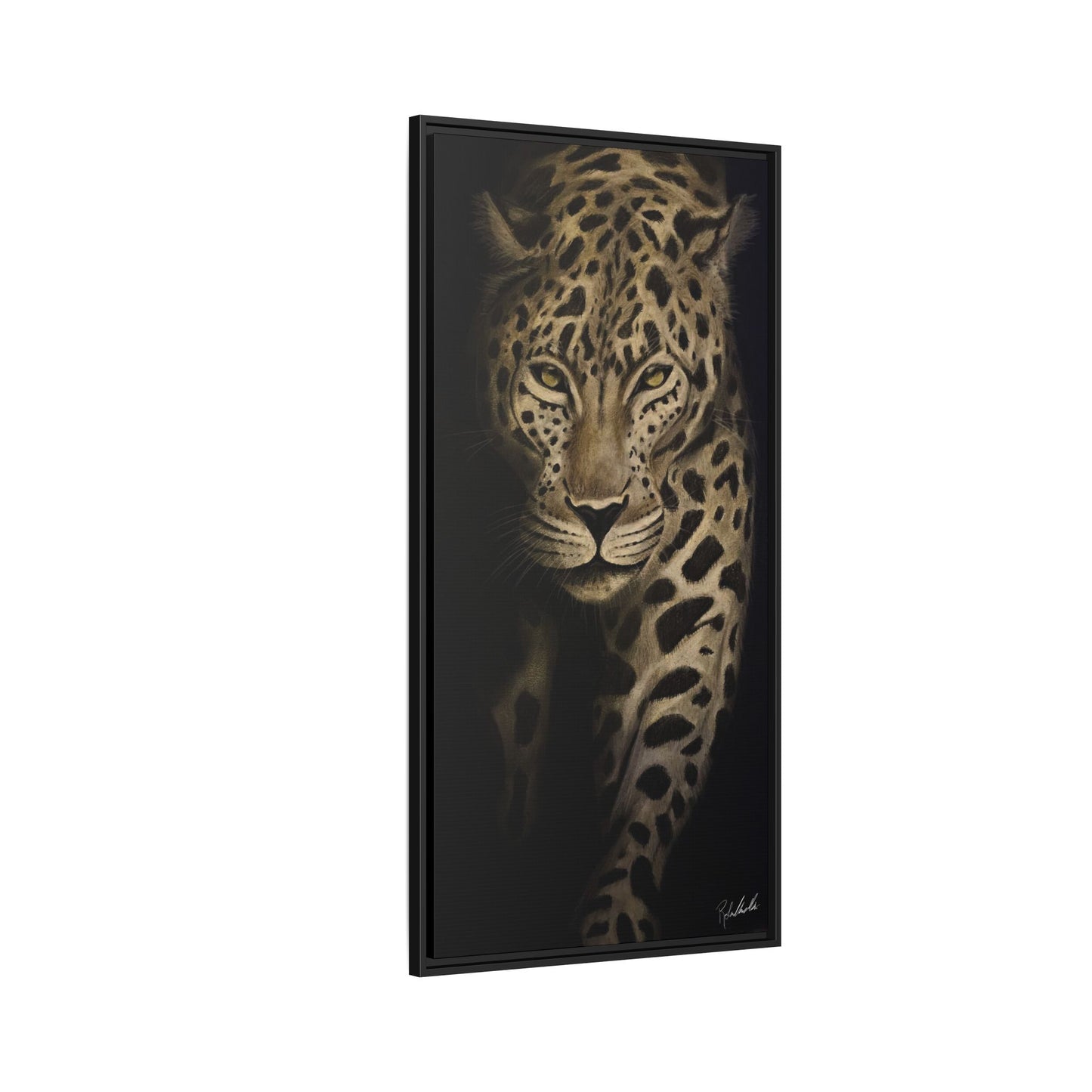 Leopard at Night Framed Wall Art