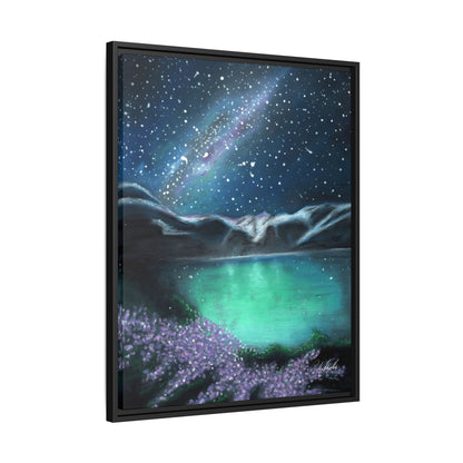 Night Sky over Spring Lake Framed Wall Art