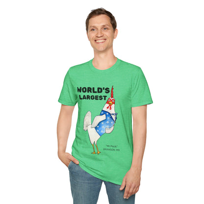 World's Largest Chicken T-Shirt — Funny Patriotic Rooster Tee