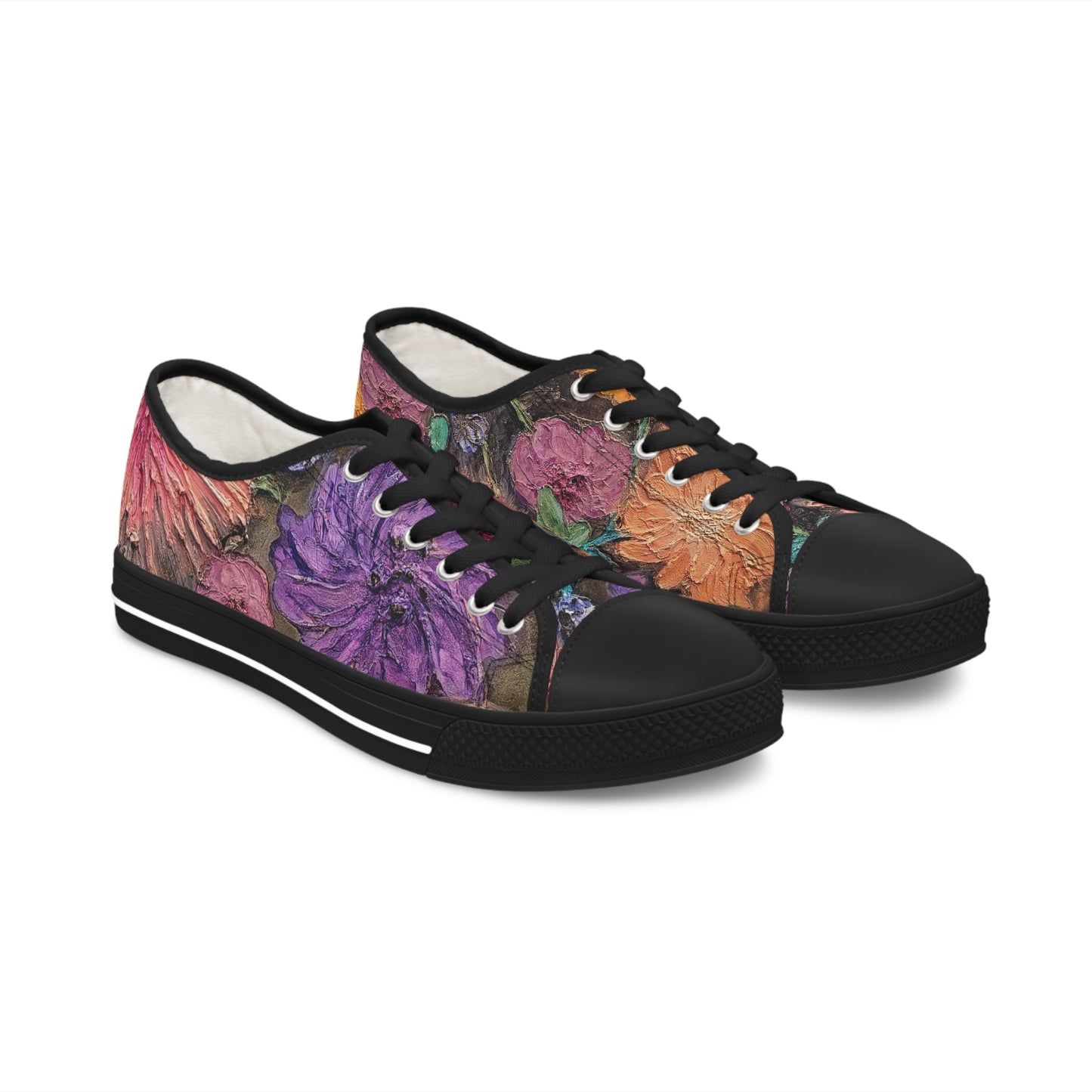 Flower Unisex Low-Top Sneakers Closed Toe Casual Walking Fashion Shoes