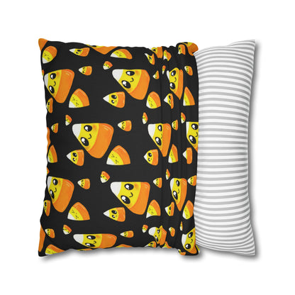 Cute Candy Corn Pattern Pillowcase — Halloween Decorative Throw Pillow Cover