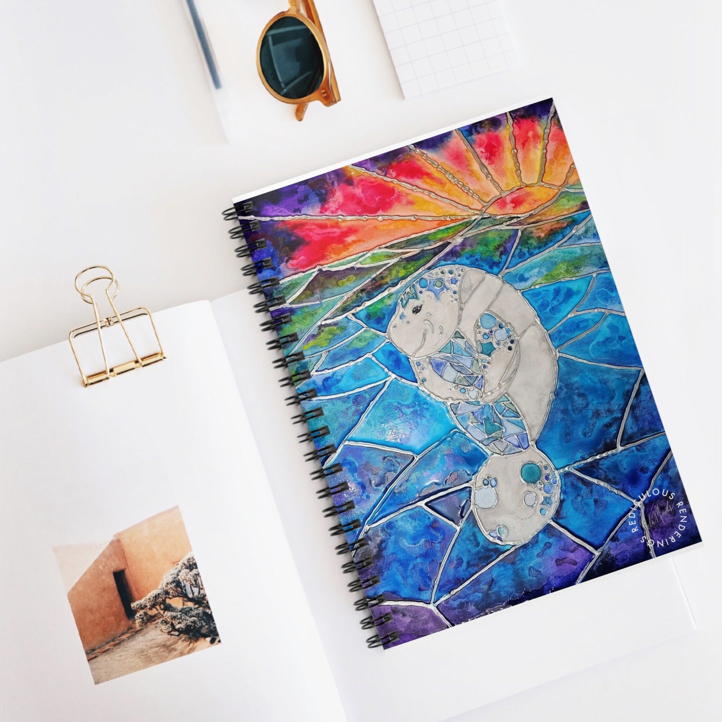 Manatee Spiral Notebook - Ruled Line 118 Pages, Printed Cover