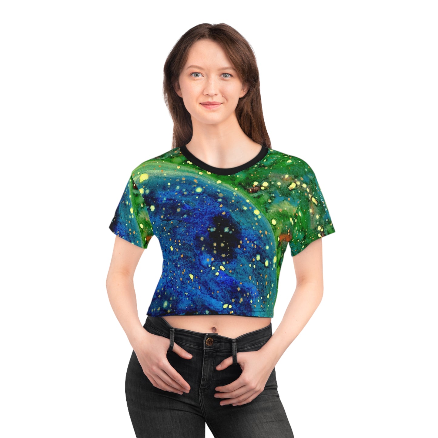 Blue Planet Galaxy Crop Tee (AOP)