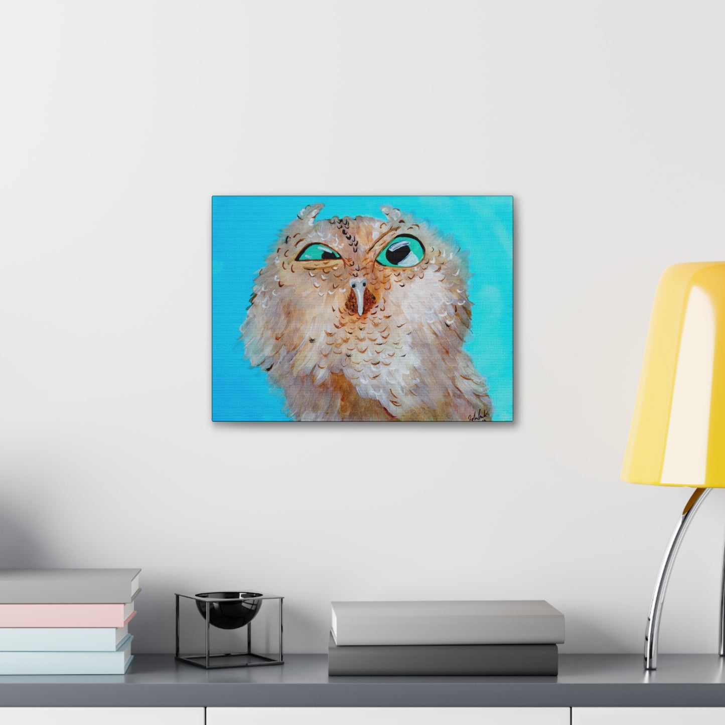 Grumpy Owl Canvas Gallery Wraps