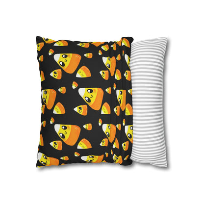 Cute Candy Corn Pattern Pillowcase — Halloween Decorative Throw Pillow Cover