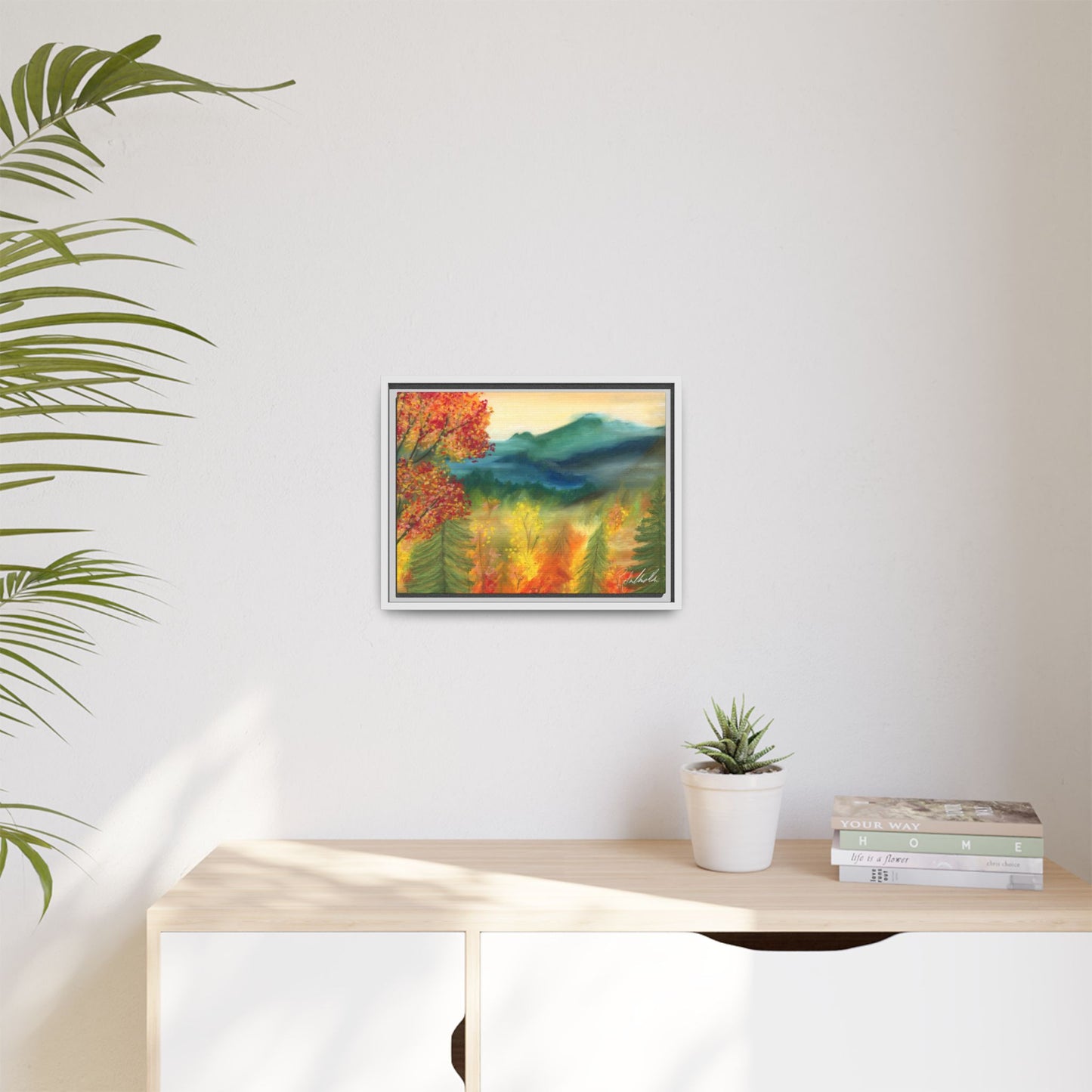 Fall Mountains Framed Wall Art