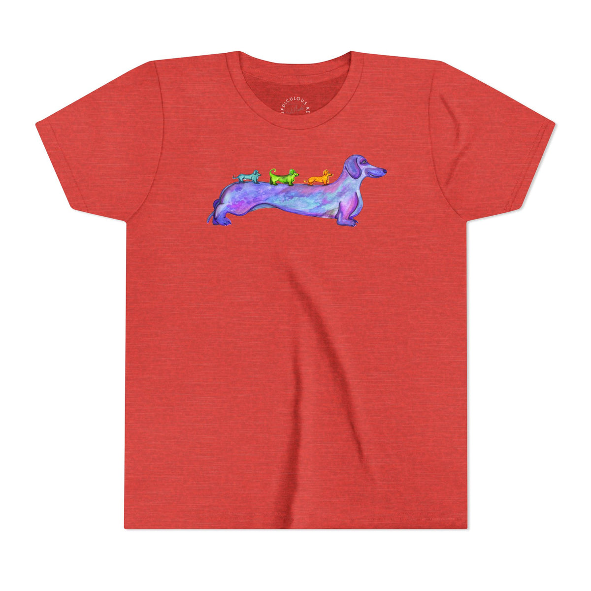 Dachshund Rainbow Crew Youth Tee