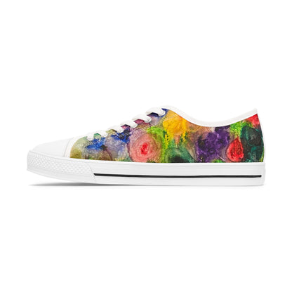Floral Watercolor Women's Low Top Sneakers