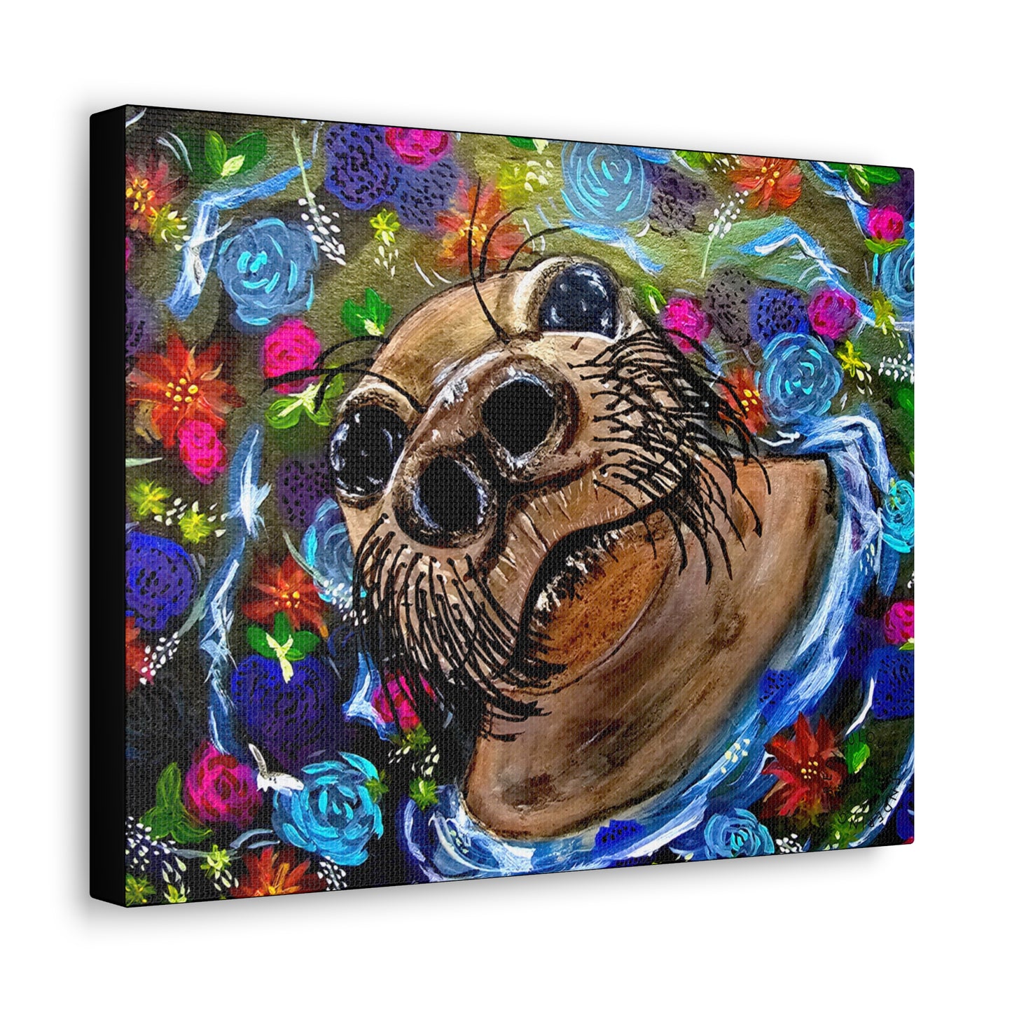 Flower Seal Canvas Gallery Wraps