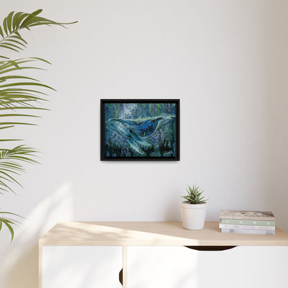 Watercolor Whale Framed Wall Art