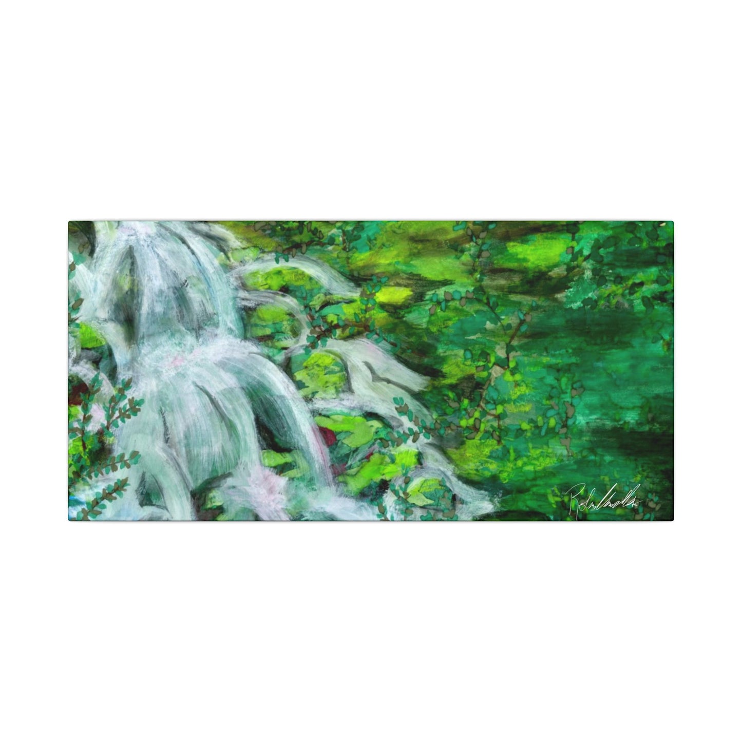 Mossy Waterfall Canvas Gallery Wrap
