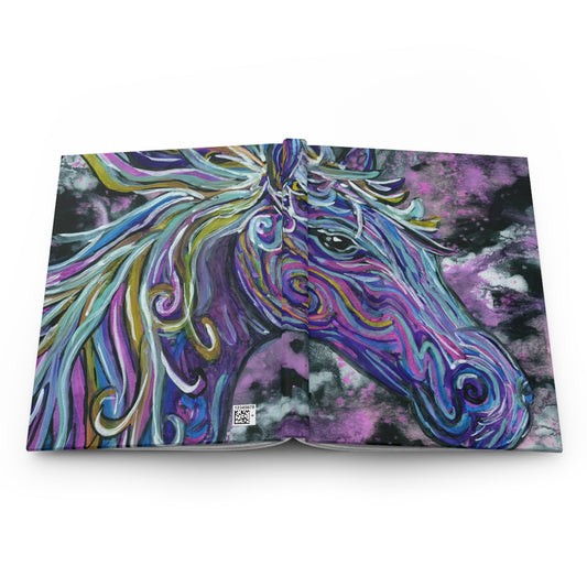 Horse Hardcover Journal Matte 150 Pages, Printed Cover