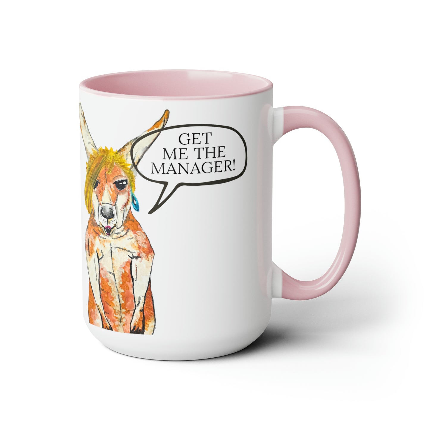 Karenroo Two-Tone Coffee Mugs, 15oz