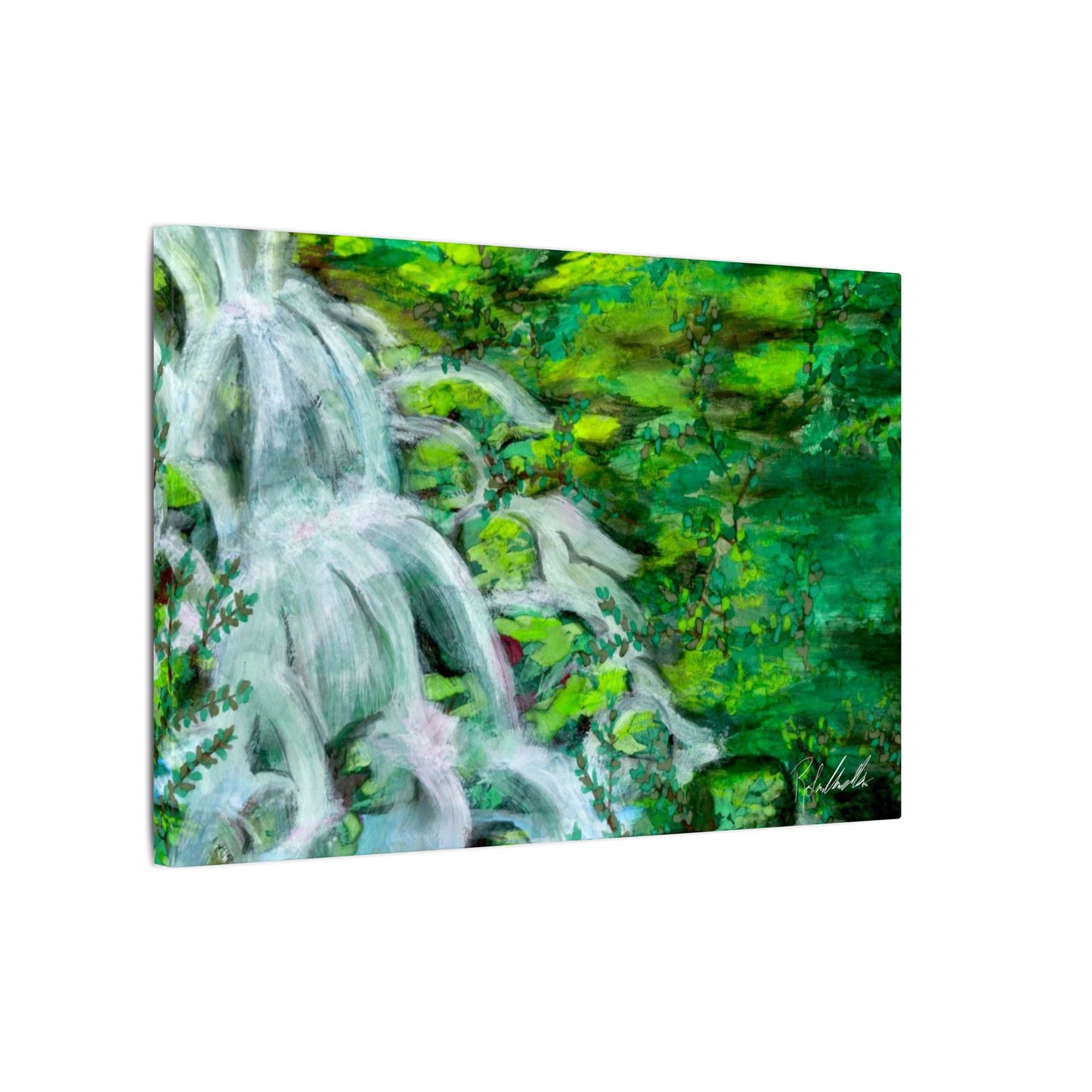 Mossy Waterfall Canvas Gallery Wrap