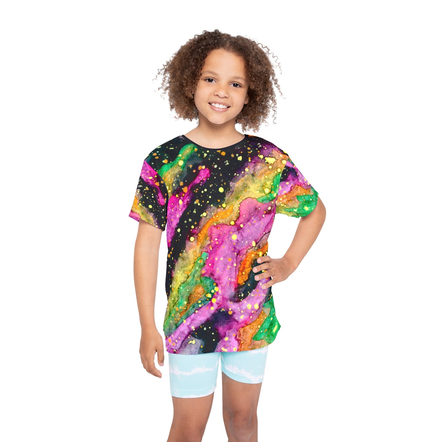 Neon Galaxy Kids Sports Jersey (AOP)