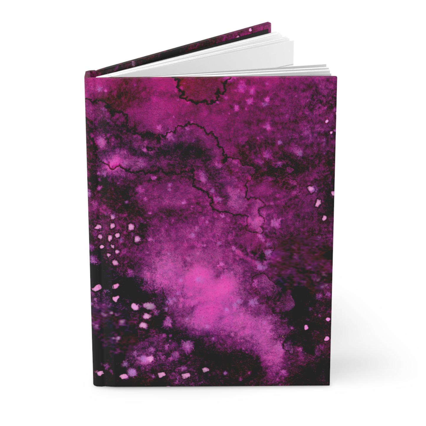 Rose Colored Galaxy Hardcover Journal Matte 150 Pages, Printed Cover