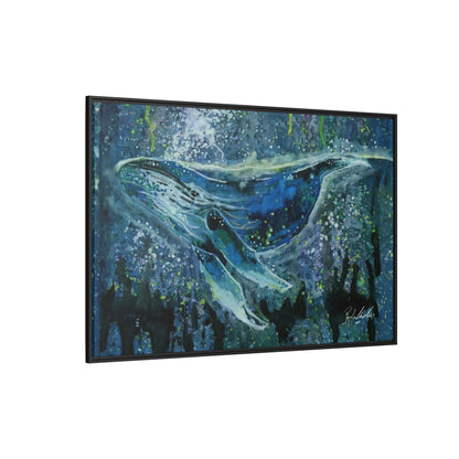 Watercolor Whale Framed Wall Art