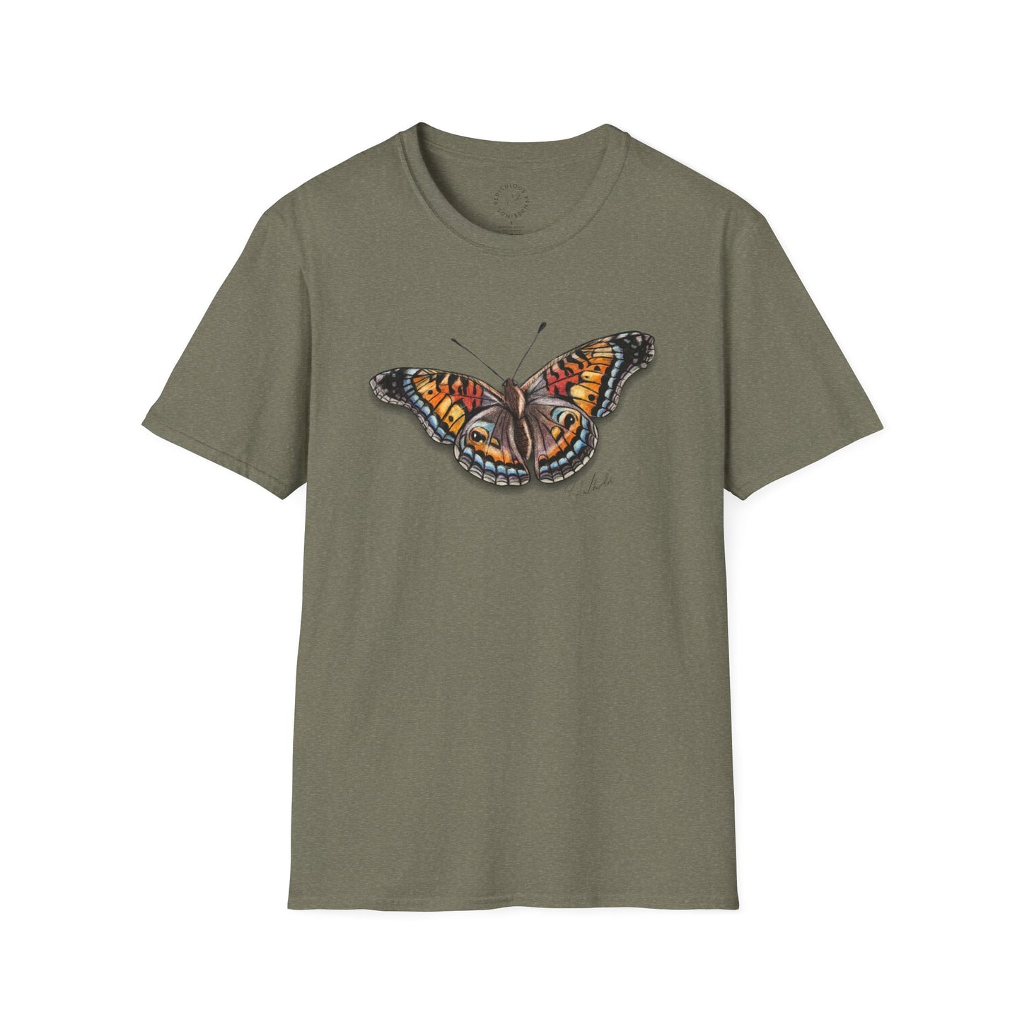 Butterfly Unisex Softstyle Print T-Shirt