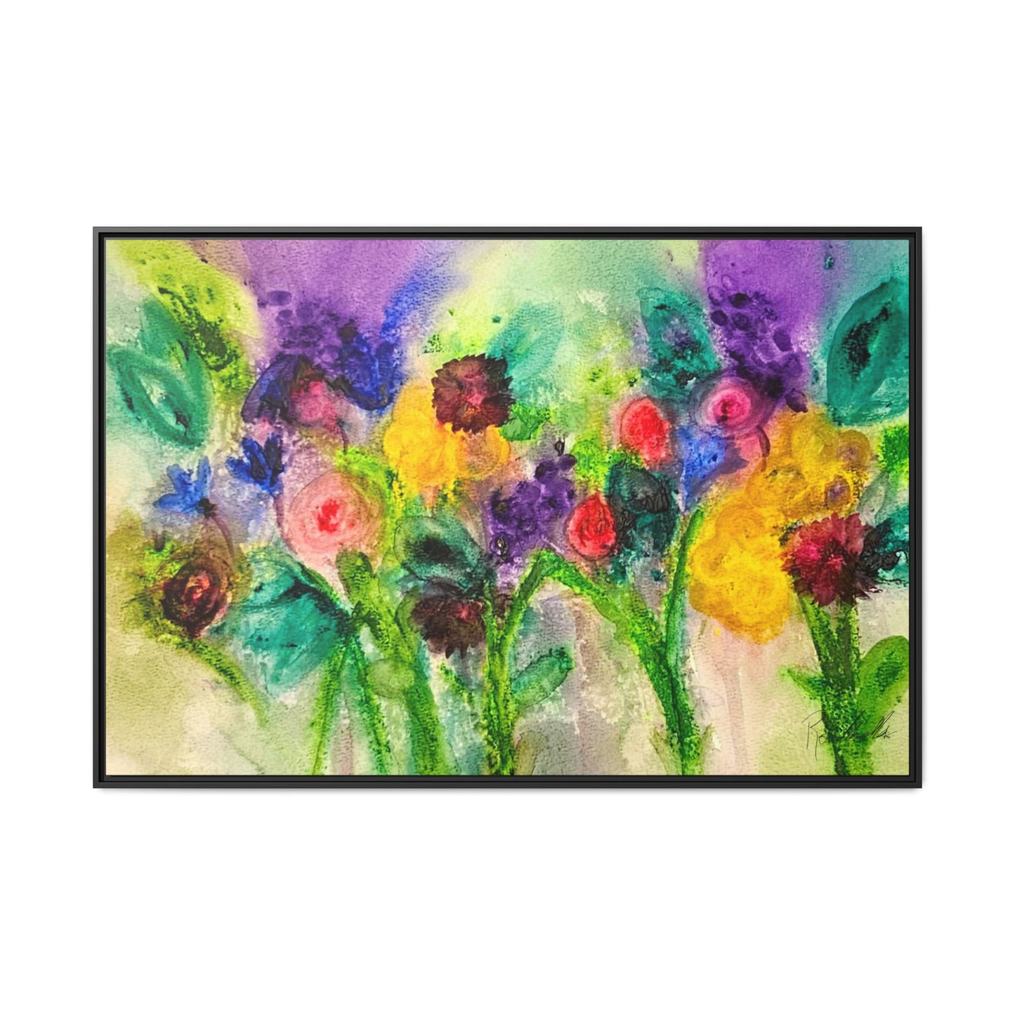 Abstract Flowers Framed Wall Art