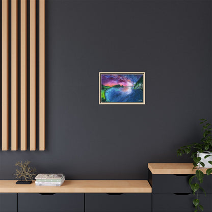 Watercolor Sunset Lake Framed Wall Art
