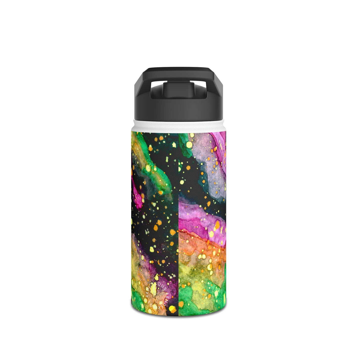 Neon Galaxy Stainless Steel Water Bottle, Standard Lid