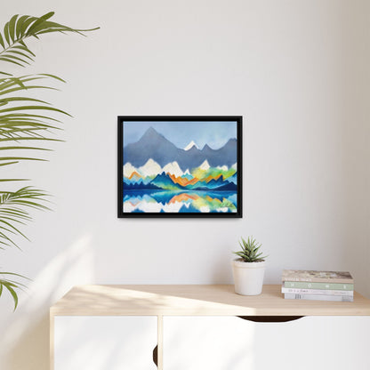 Blue and Gray Smokey Mountains Framed Wall Art