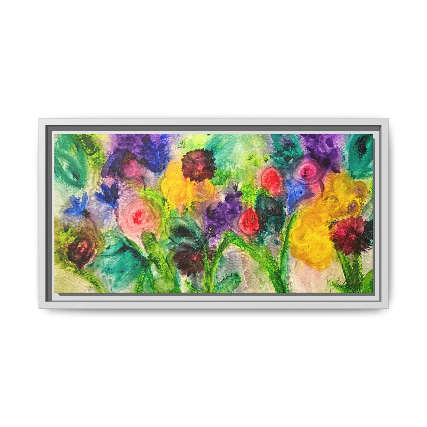 Abstract Flowers Framed Wall Art