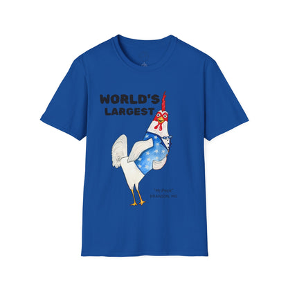 World's Largest Chicken T-Shirt — Funny Patriotic Rooster Tee