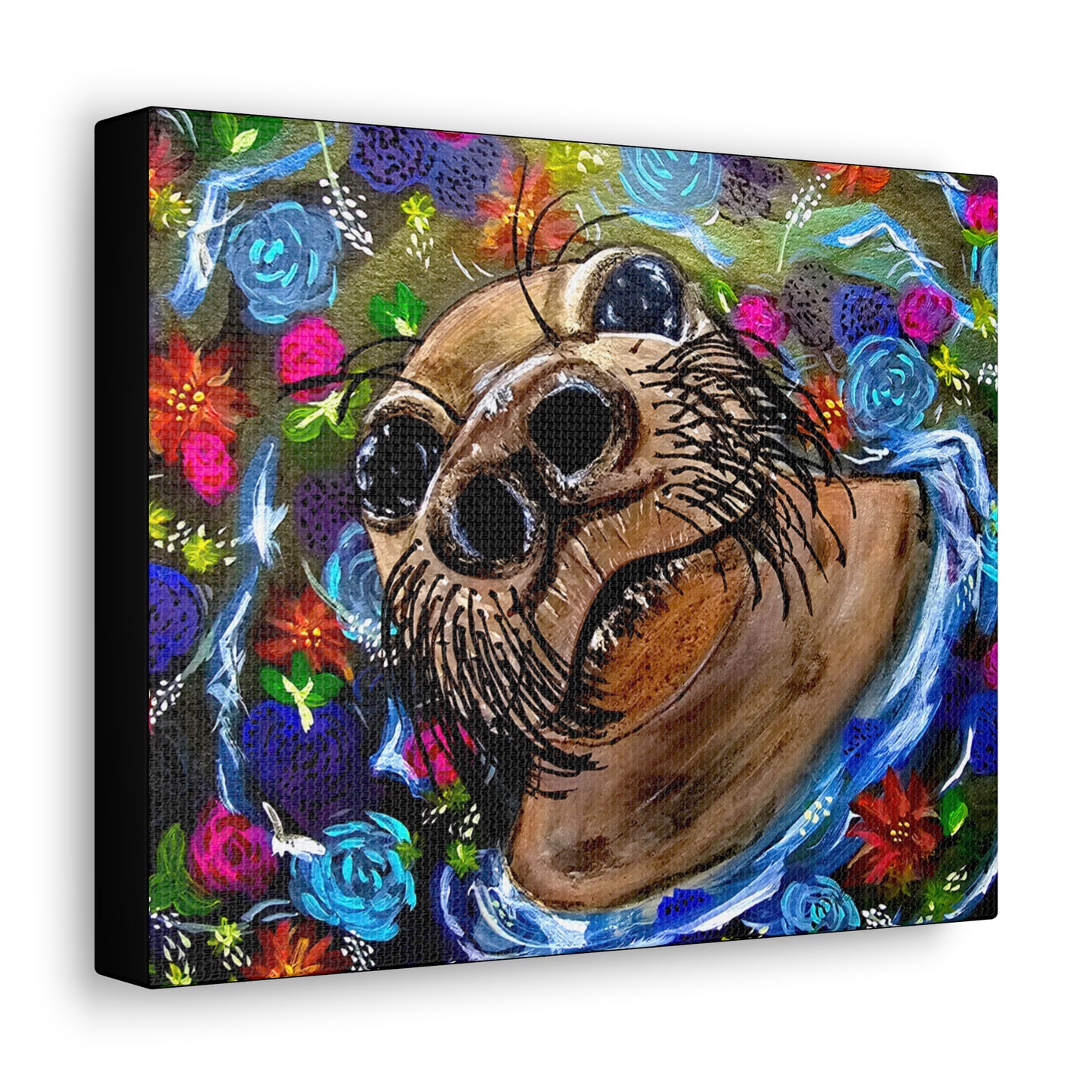 Flower Seal Canvas Gallery Wraps