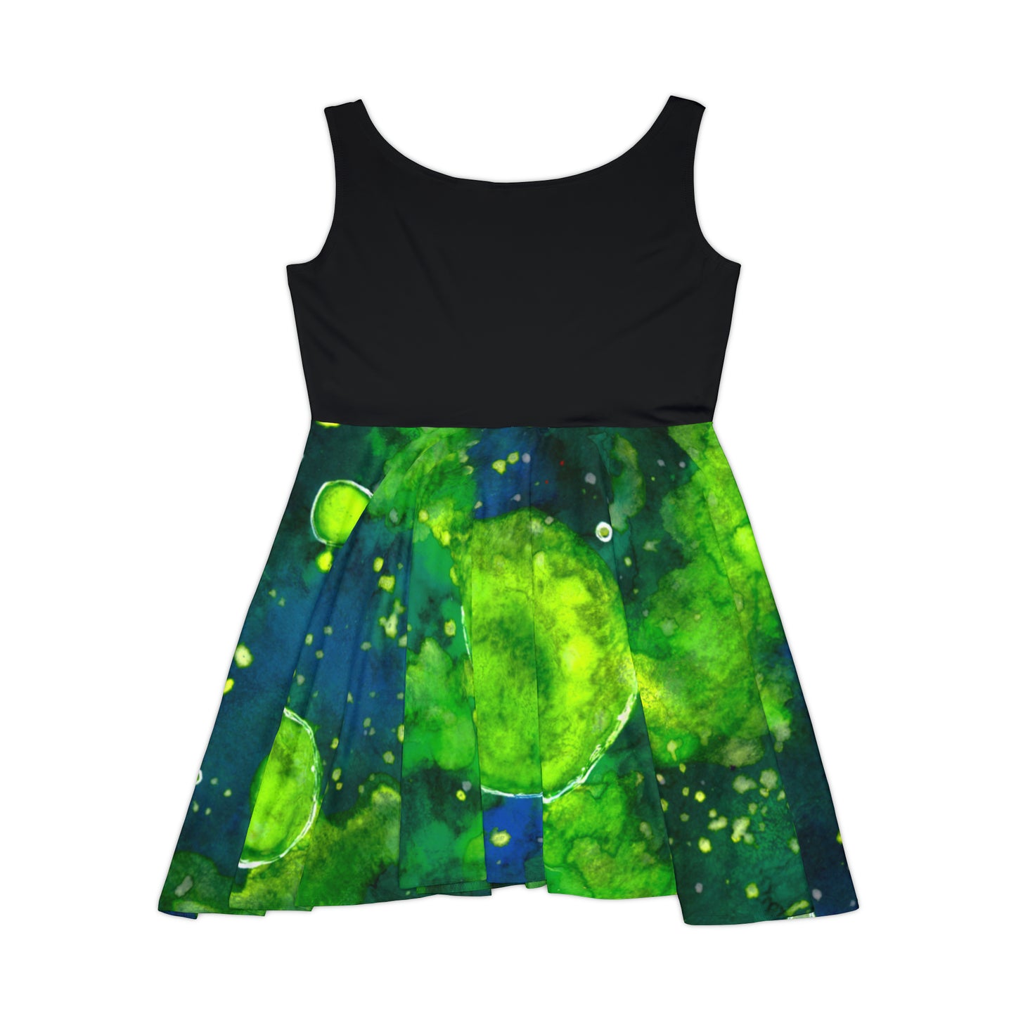 Green Galaxy Women's Skater Dress (AOP)