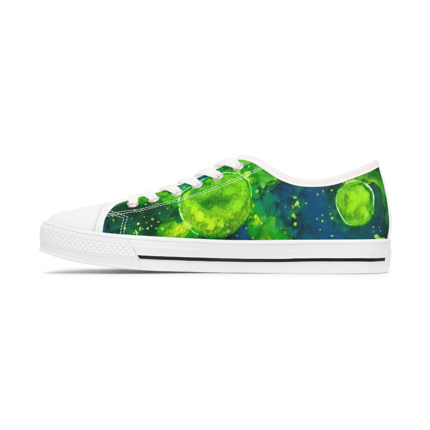 Green Galaxy Unisex Classic Low Top Sneakers Closed Toe Casual Walking Fashion Shoes