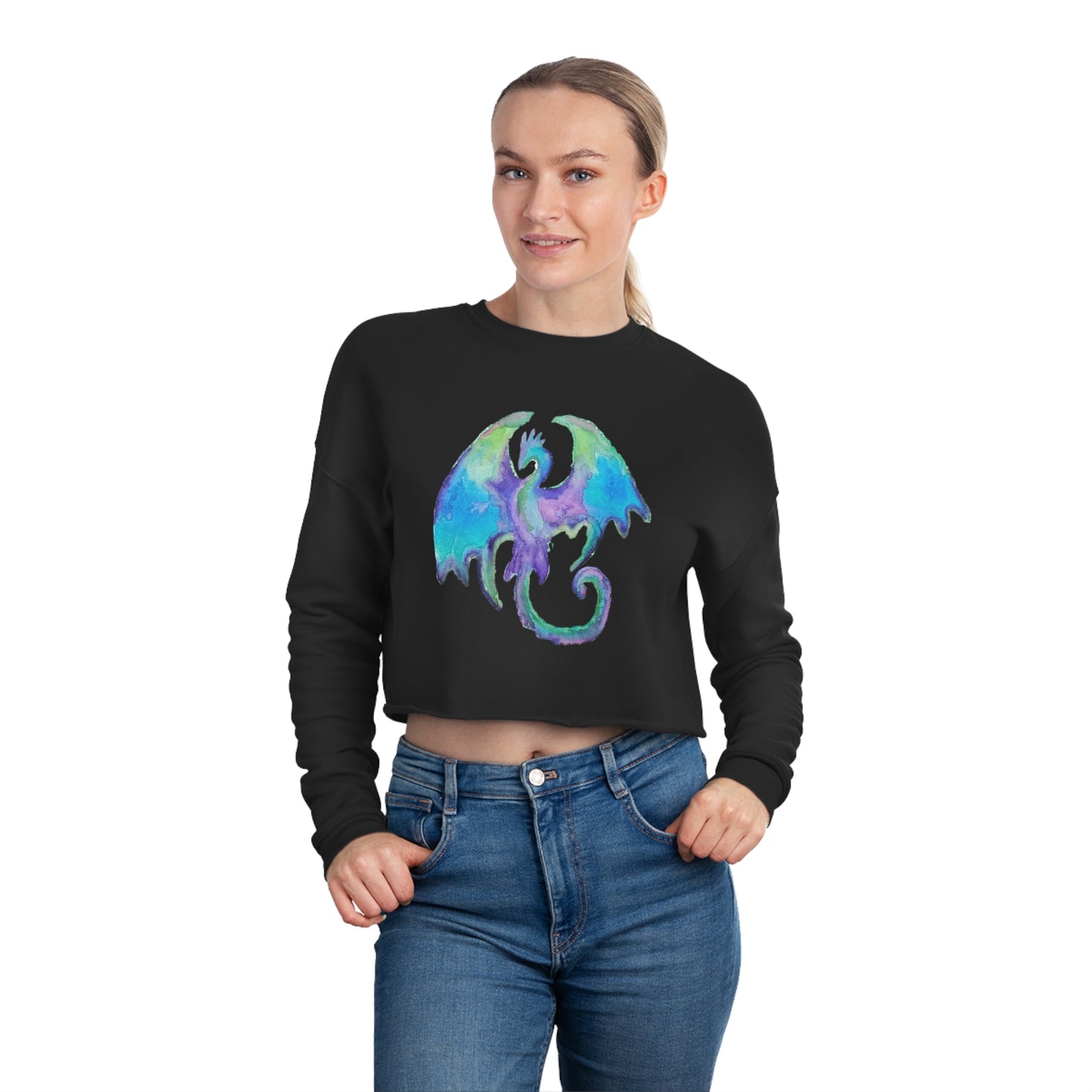 Water Dragon Women's Cropped Sweatshirt