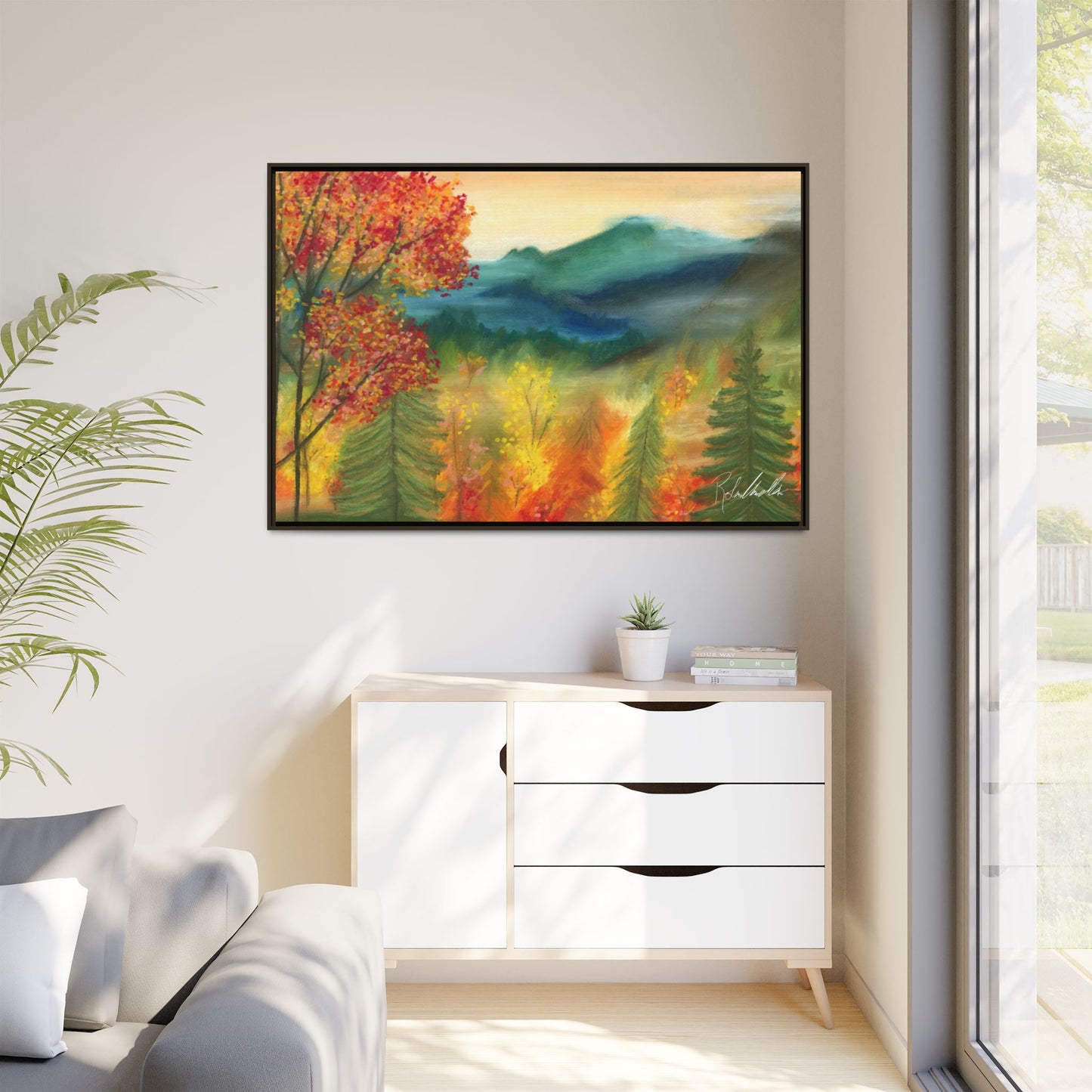 Fall Mountains Framed Wall Art