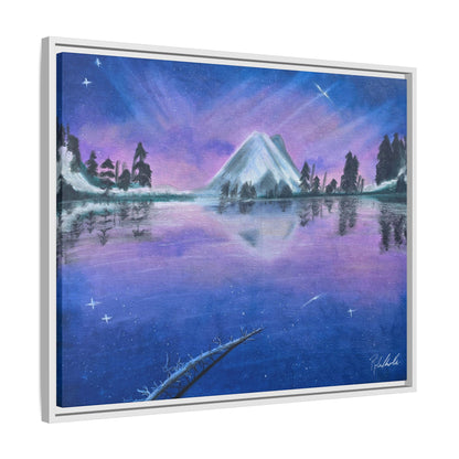 Purple Sky Over Lone Mountain Framed Wall Art