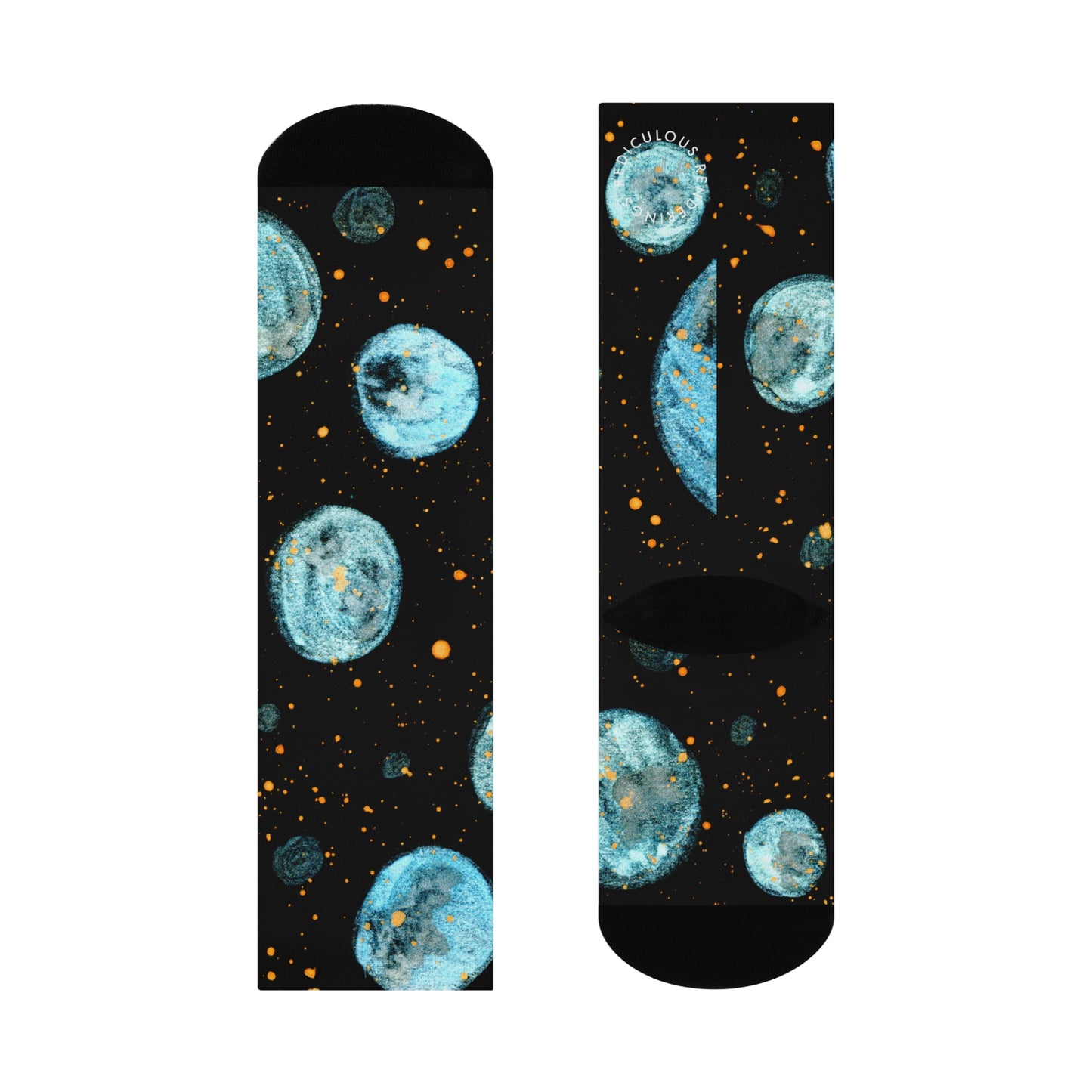 Little Blue Planets Galaxy Cushioned Crew Socks