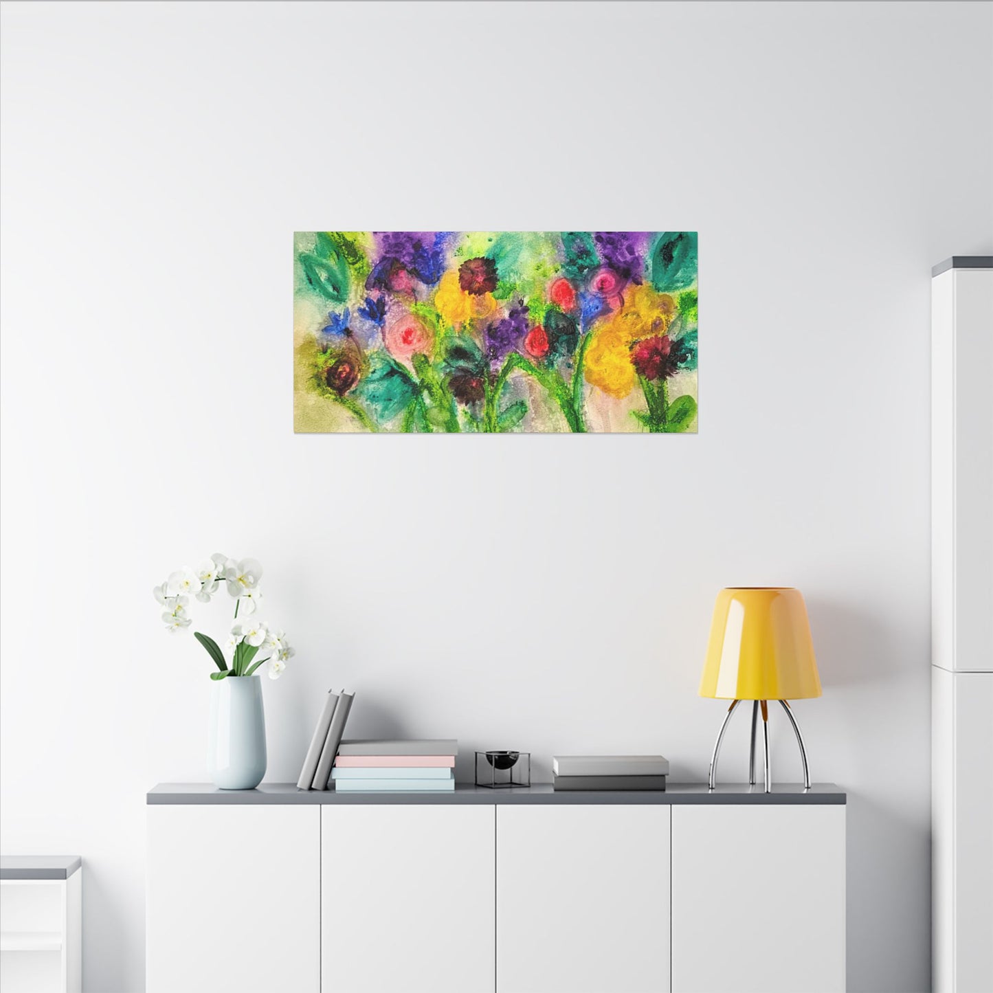 Abstract Flowers Canvas Gallery Wrap
