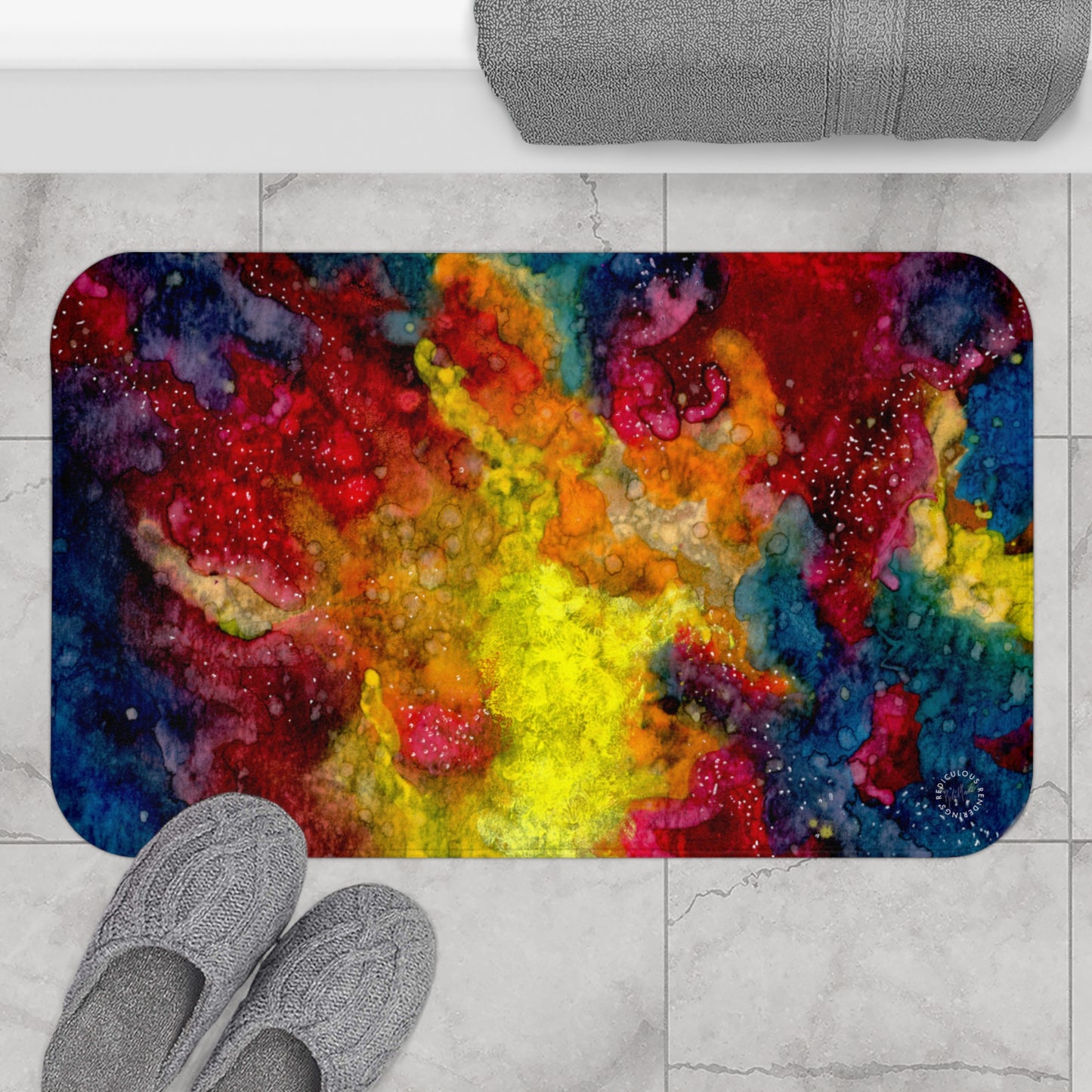 Sunset Clouds Galaxy Bath Mat