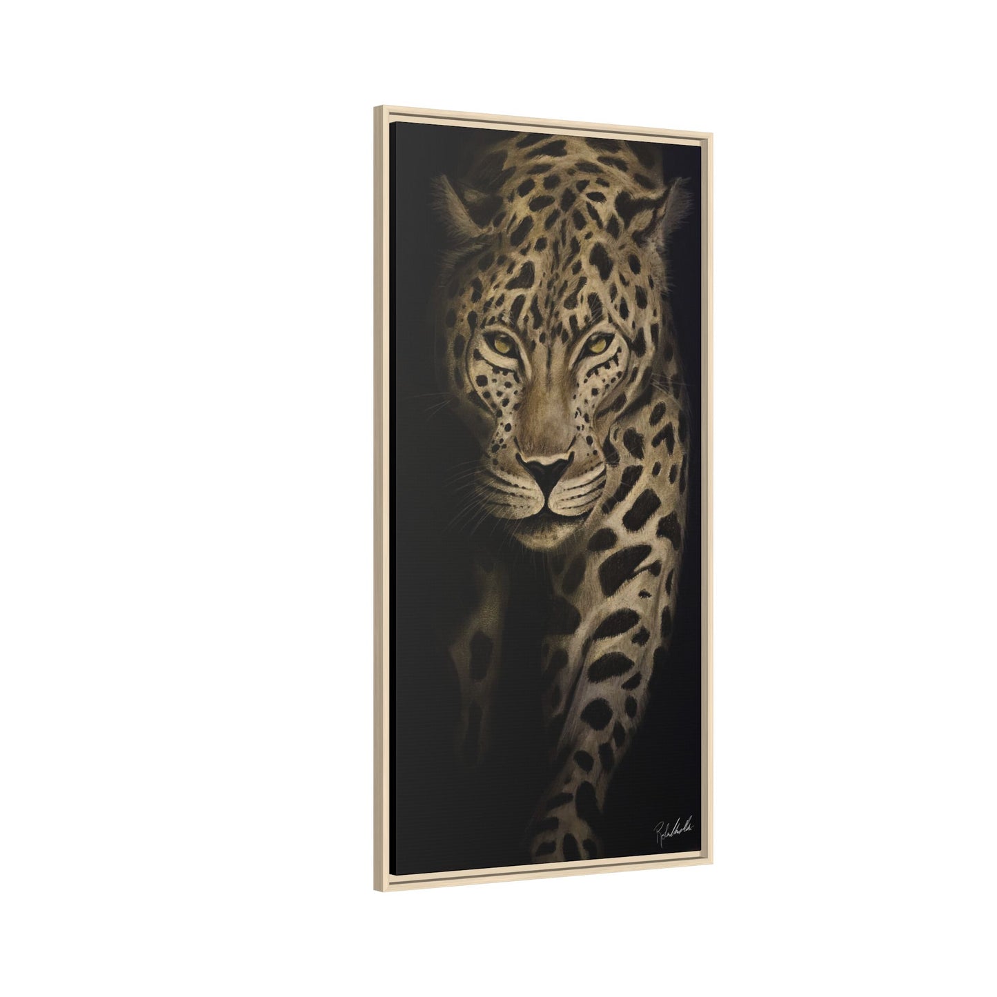 Leopard at Night Framed Wall Art
