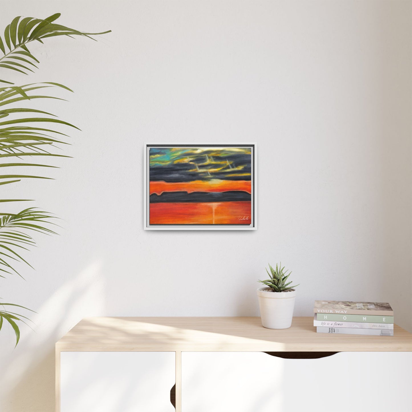 Sleeping Giant at Sunset Framed Wall Art