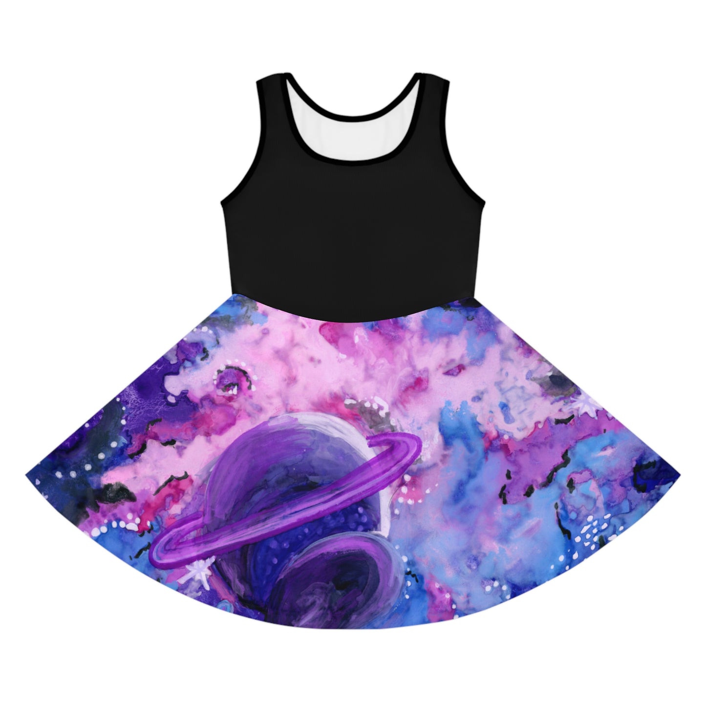 Purple Galaxy Girls' Sleeveless Sundress (AOP)