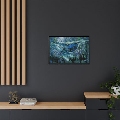 Watercolor Whale Framed Wall Art