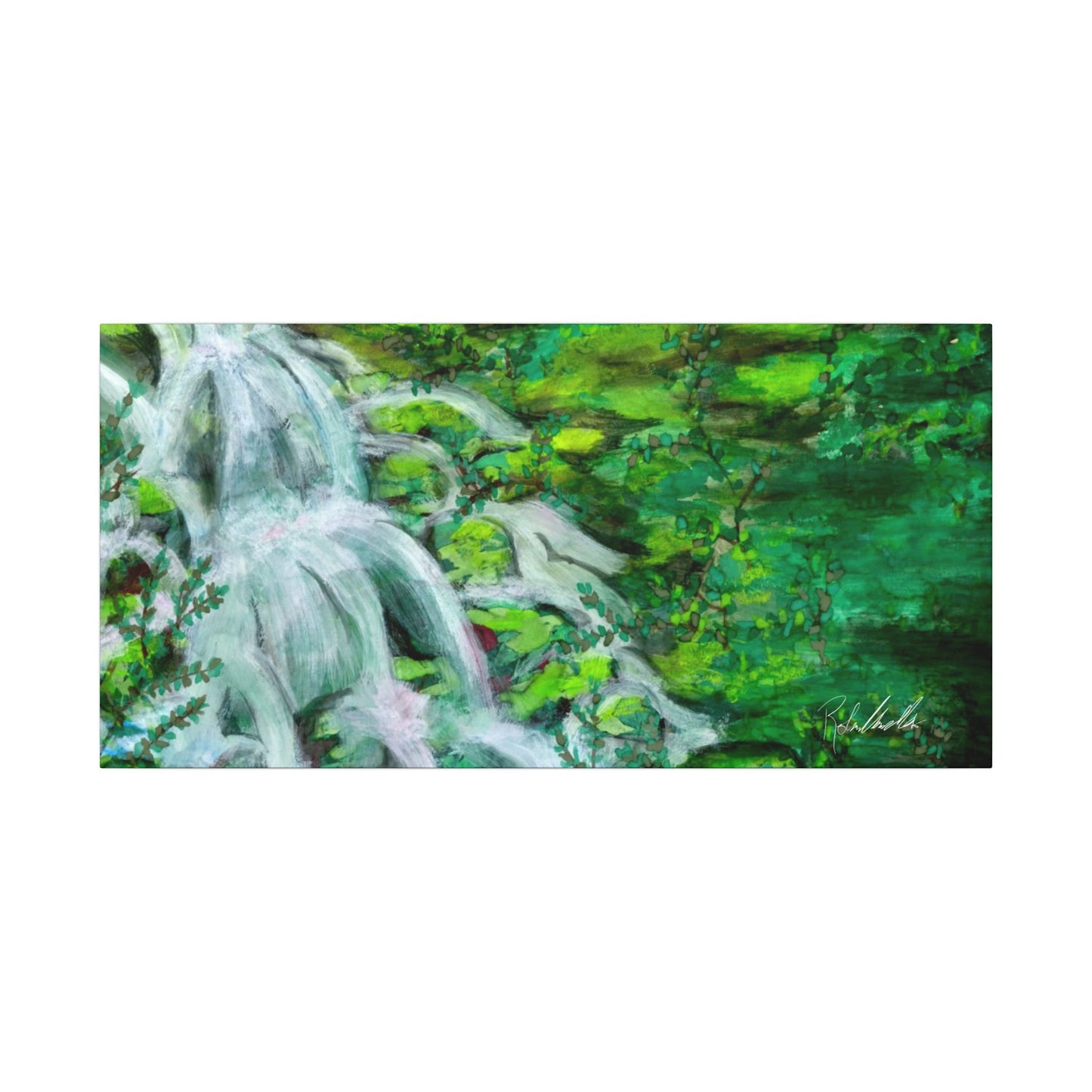 Mossy Waterfall Canvas Gallery Wrap